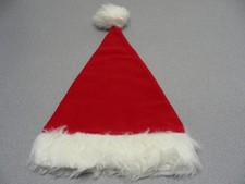 Child Size - Traditional Christmas Style Santa Cap Hat 