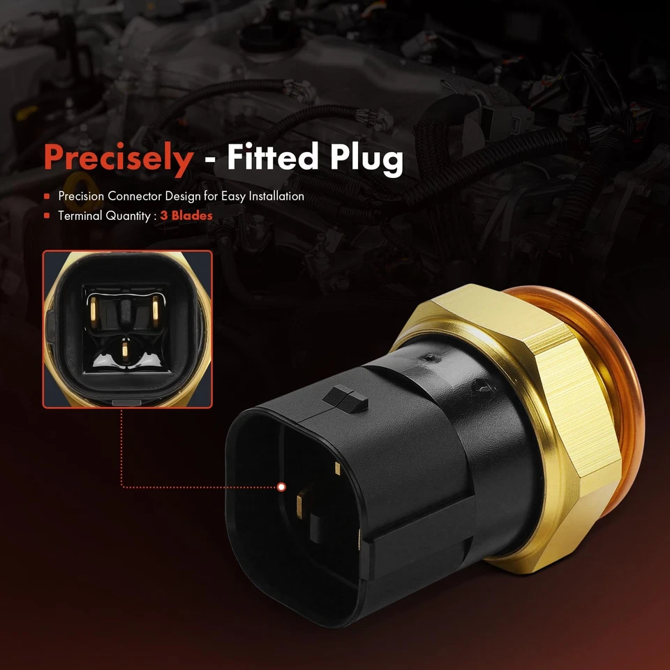 Interruptor del ventilador de refrigeración para Volkswagen Jetta 1993-2001 Passat 1995-1997 Golf Beetle Foto 3 de 4