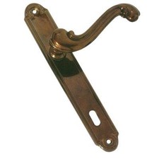 MANIGLIA BAROCCO PLACCA FORO PATENT - OTTONE BRONZATA Q8 I.MM 90 CF=PZ 2- 1 c...
