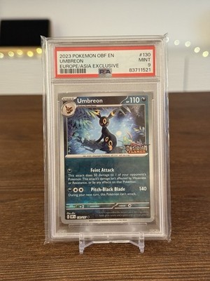 Pokemon OBF EN Umbreon / Nachtara Europe/Asia Exclusive Stamp Promo PSA 9