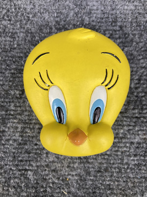 Vintage 1996 Warner Bros Tweety Bird Head Coin Trinket Box