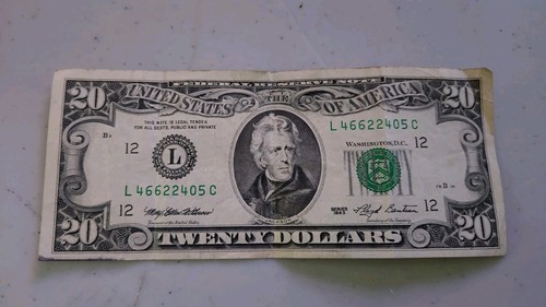1993 Series $20 Twenty Dollar Bill Fancy Serial Number  - Picture 1 of 2