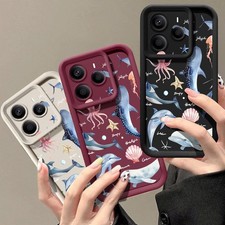 Funda Silicona Ballenas Para Xiaomi Redmi Note 14 13 12 11 10 Pro 13C Mi 14T Cubierta