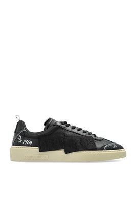 DSQUARED2 Rider Black Leather Sports Sneakers New And Authentic