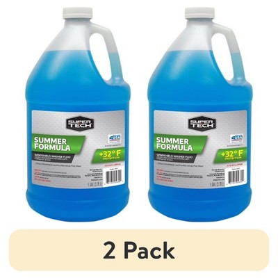 (2 pack) Summer Formula +32F Windshield Washer Fluid for All Vehicle Types, 1