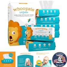 Travel-Friendly Chemical-Free Baby Wipes - 6 Packs 100 Counts Each, Soft Safe