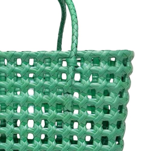 Women Beach Tote Fashion Portable Woven Handbag for Shopping Picnic Vacation - Picture 2 of 7