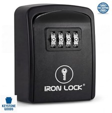 Wall Mount Key Lock Box 4 Digit Combination Resettable Weather Resistant Metal