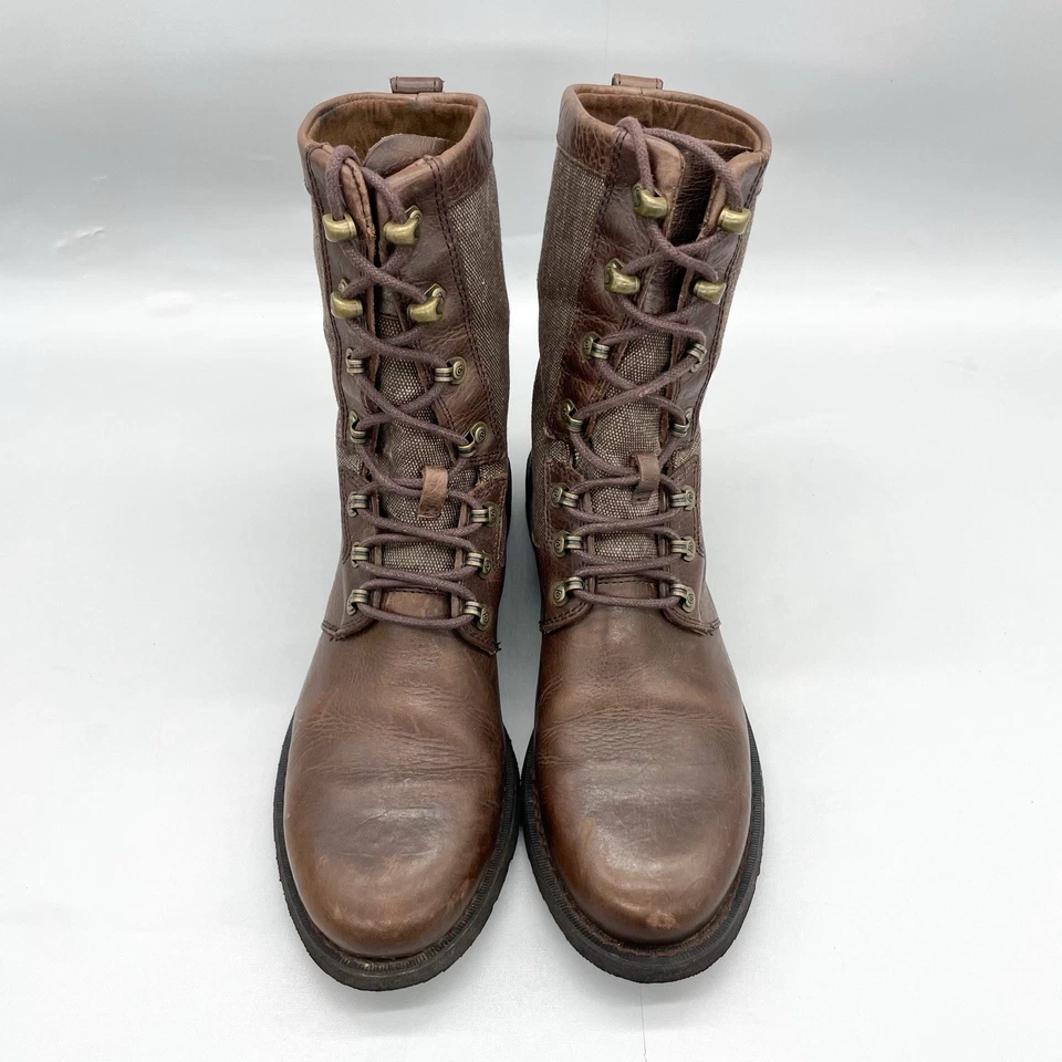 Durango Mujer 8.5M Drifter 8" Botas de Combate Zapatos Café Marrón Cuero Militay Foto 3 de 4