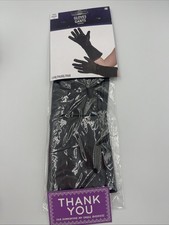 Short Wrist Length Gloves Black 1 Pair Child Size Cosplay Halloween Theater