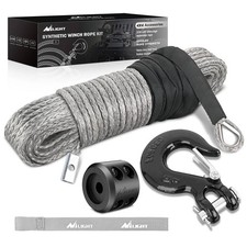 Synthetic Winch Rope Kit 3/16 Inch X 50 Feet ...
