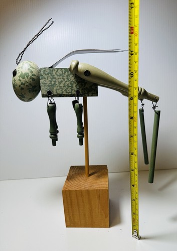 Wooden Grasshopper Garden Decor Handmade 12” Tall - Picture 11 of 11