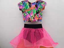 Dance Costume Medium Child Bright Colors Kelle Jazz 2 pc