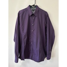 Ted Baker London Mens Purple Micro Check Button Down Shirt Size 6