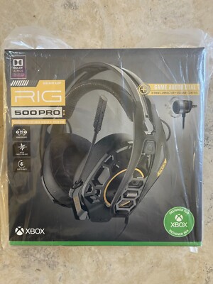 Plantronics RIG 500 PRO HX Wired Gaming Headset for Xbox/PC/Laptop- Black NEW