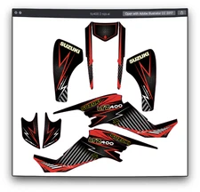 Fits LTZ 400 2003 to 2008 GRAPHIC KIT for SUZUKI LTZ 400 STICKER Z400 DECal