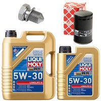 MotoröL Filter Set 5W-30 Liqui Moly 6 Liter + Schraube FüR Audi A4 Avant RS4