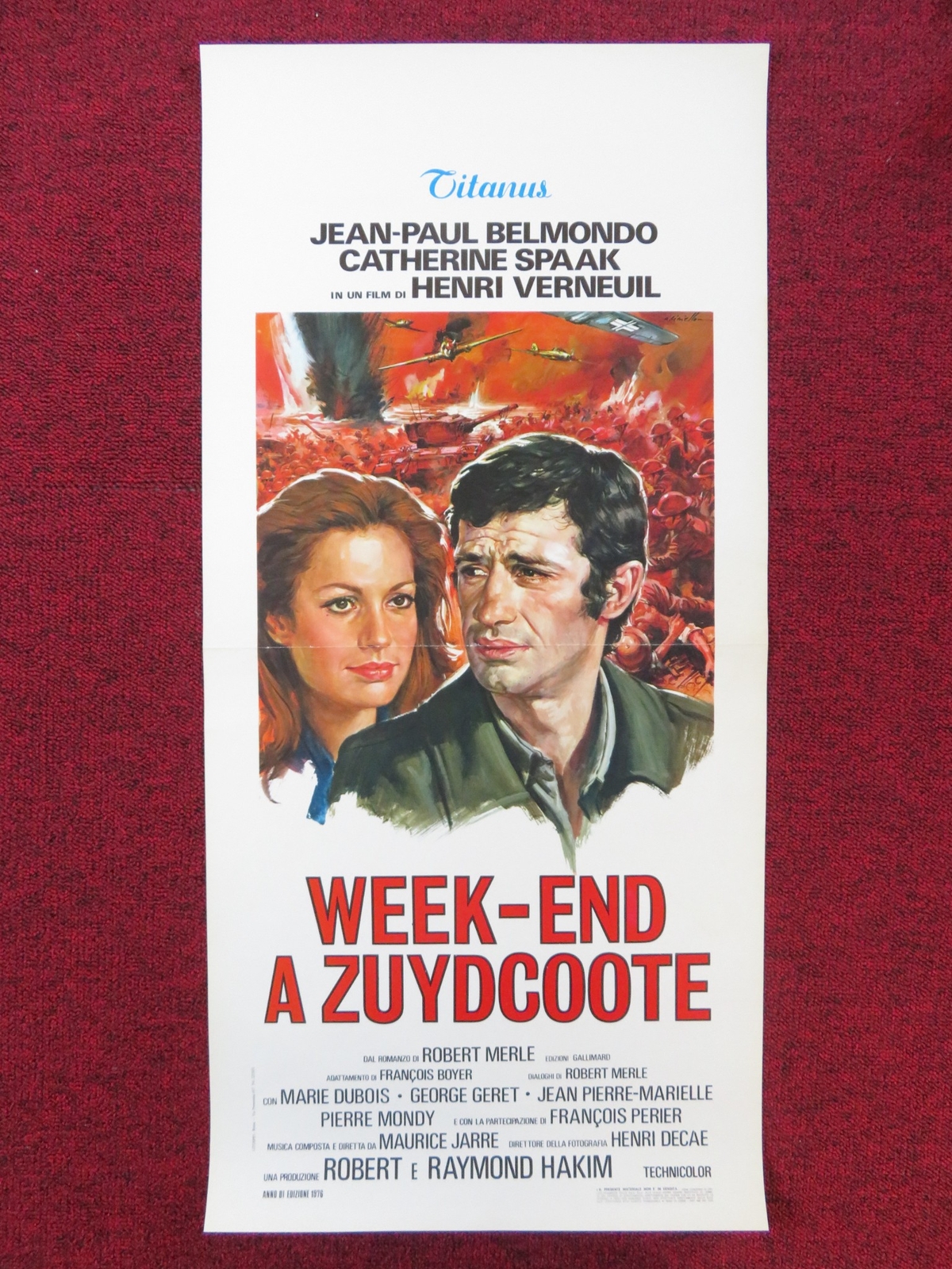 Locandina originale film Weekend a Zuydcoote - Spiaggia infuocata (1964) - Regia di Henri Verneuil