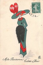 POSTCARD GLAMOUR  - PARIS - WINTER CLOTHES