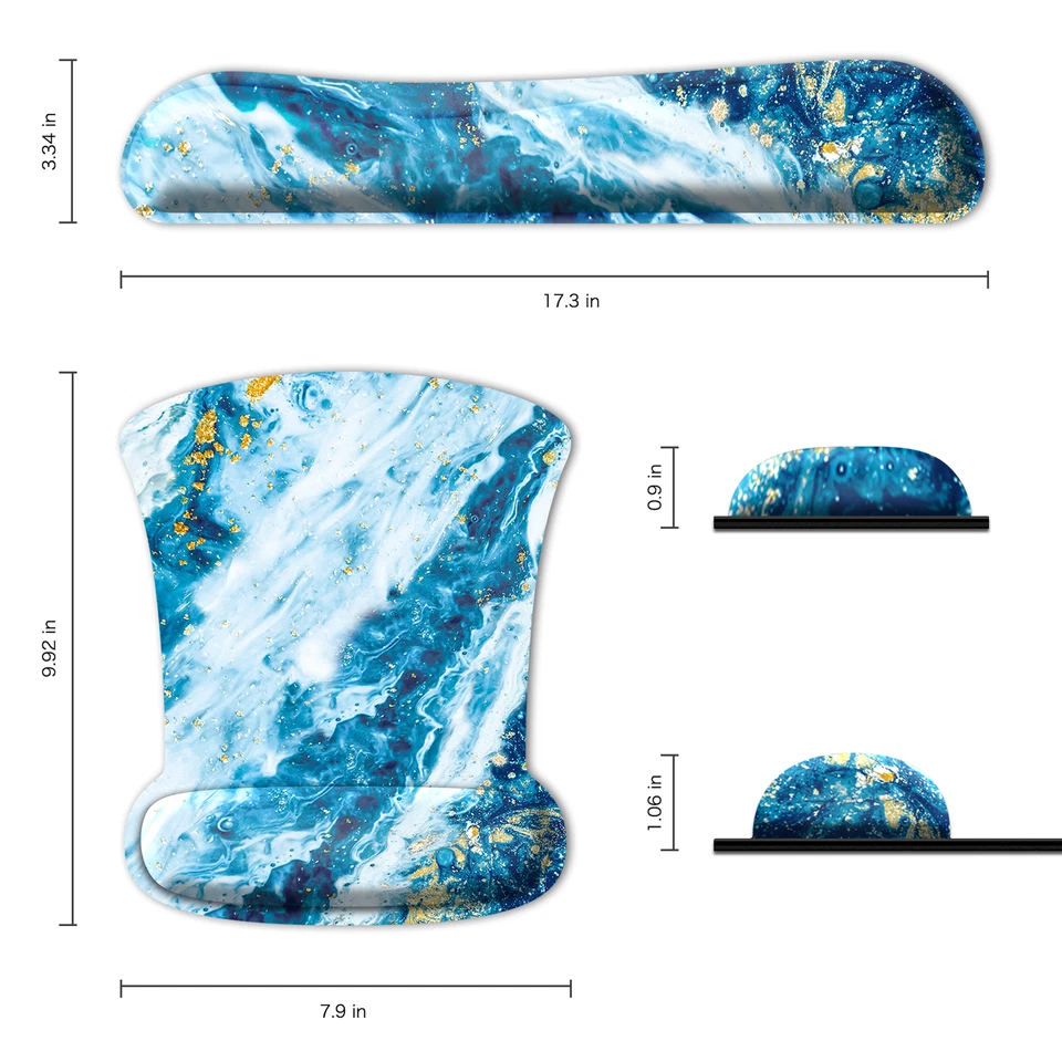 Mouse Pad with Wrist Support and Keyboard Wrist Rest Non-Slip Durable Mouse Pad - Image 3 of 4