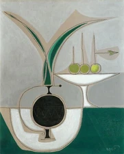 OSCAR DOMINGUEZ Art Poster or Canvas Print "NATURE MORTE AUX POMMES DANS UNE CO"