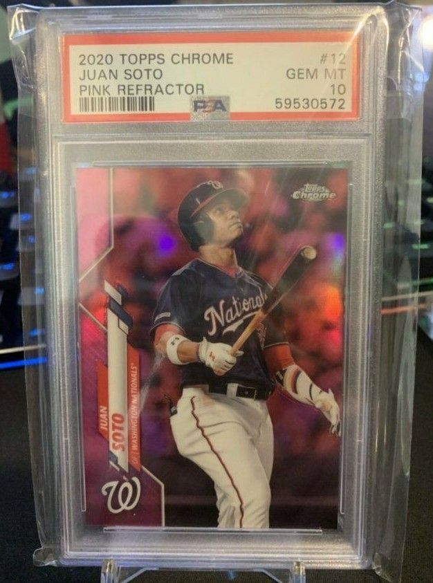 2020 Topps Chrome - Juan Soto #12 - Pink Refractor - PSA 10