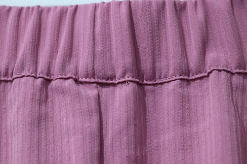 NEW Portmans Womens Midi Skirt Size 16 Berry Pink Textured Elastic Waist Pockets - Picture 7 of 12