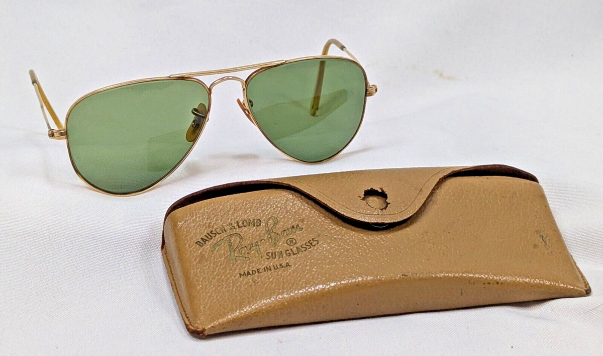 1980s B&L RAY-BAN AVIATOR SUNGLASS レイバン Vintage 1980 Ray Ban B&l Leather Aviator With Original Case