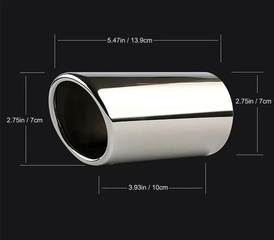 Embout Echappement bordure chromée sortie simple 7cm POUR GOLF AUDI SKODA BMW - Photo 3/4