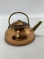 Dollhouse Miniature Copper Tea Kettle Pot Lid Brass Handle