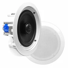 Pair Pyle PDIC60T 6.5'' Two-Way In-Ceiling Speakers w/70V Transformer