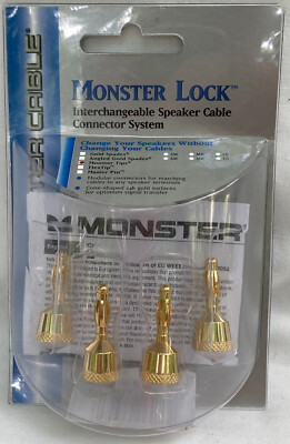 Monster Lock Banana Plugs for Master Pin Tips z2 biwire bi-wire z