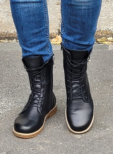 Zapato ANDREA CONTI 0026008 - 002 negro mujer cuero auténtico botín con cordones - Imagen 11 de 15