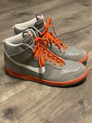 Nike Dunk High Light Charcoal Team Orange (2010) 317982-012 Men s Size 12