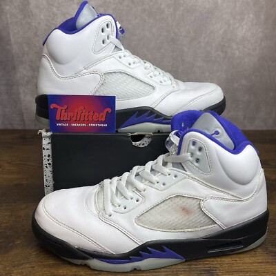 Jordan 5 Dark Concord 2022 Size 9.5 DD0587-141 White Purple Black OG Rare Men s