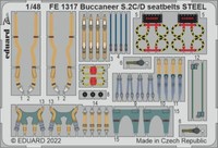 MW22 Eduard FE1317 Buccaneer S.2C/D Seatbelts Steel 1/48 Zoom Set For Airfix