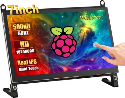 7 Inch Touchscreen Monitor for Raspberry Pi HDMI IPS 1024 X 600 Mini LCD Display
