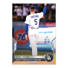2022 TOPPS NOW #54 FREDDIE FREEMAN - SPARKS 8TH INNING RALLY IN 1ST HOME GAME