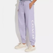 NWOT 298, COACH   Essential Joggers Womens Coach Sweatpants Lilac Size Small