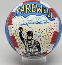 Derek Jeter Farewell Signed 1/1 Custom Hand Painted Art Baseball JSA LOA HOF