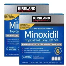 Kirkland Extra Strength Men Hair Regrowth Solution Minoxidil 5% 12 Month Supply