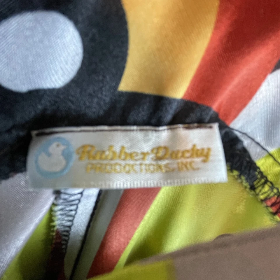 复古橡胶鸭裙女式大胆围巾节日最大主义缎面娃娃 — 第 3/4 张图片