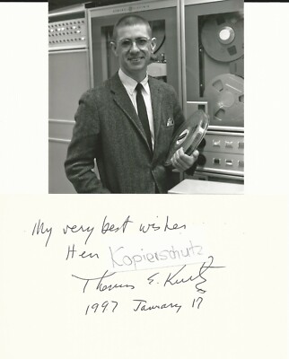 Thomas E. Kurtz amerik.Informatiker Basic-Entwickler Karte+Originalautogramm