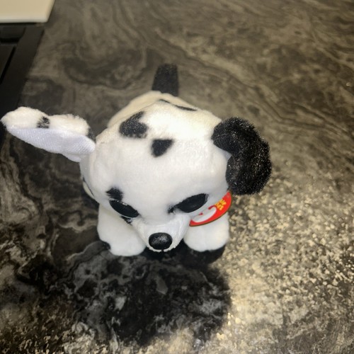 TY Beanie Babies 6" CATCHER cane dalmata peluche peluche giocattolo con etichette cuore - Foto 5 di 8