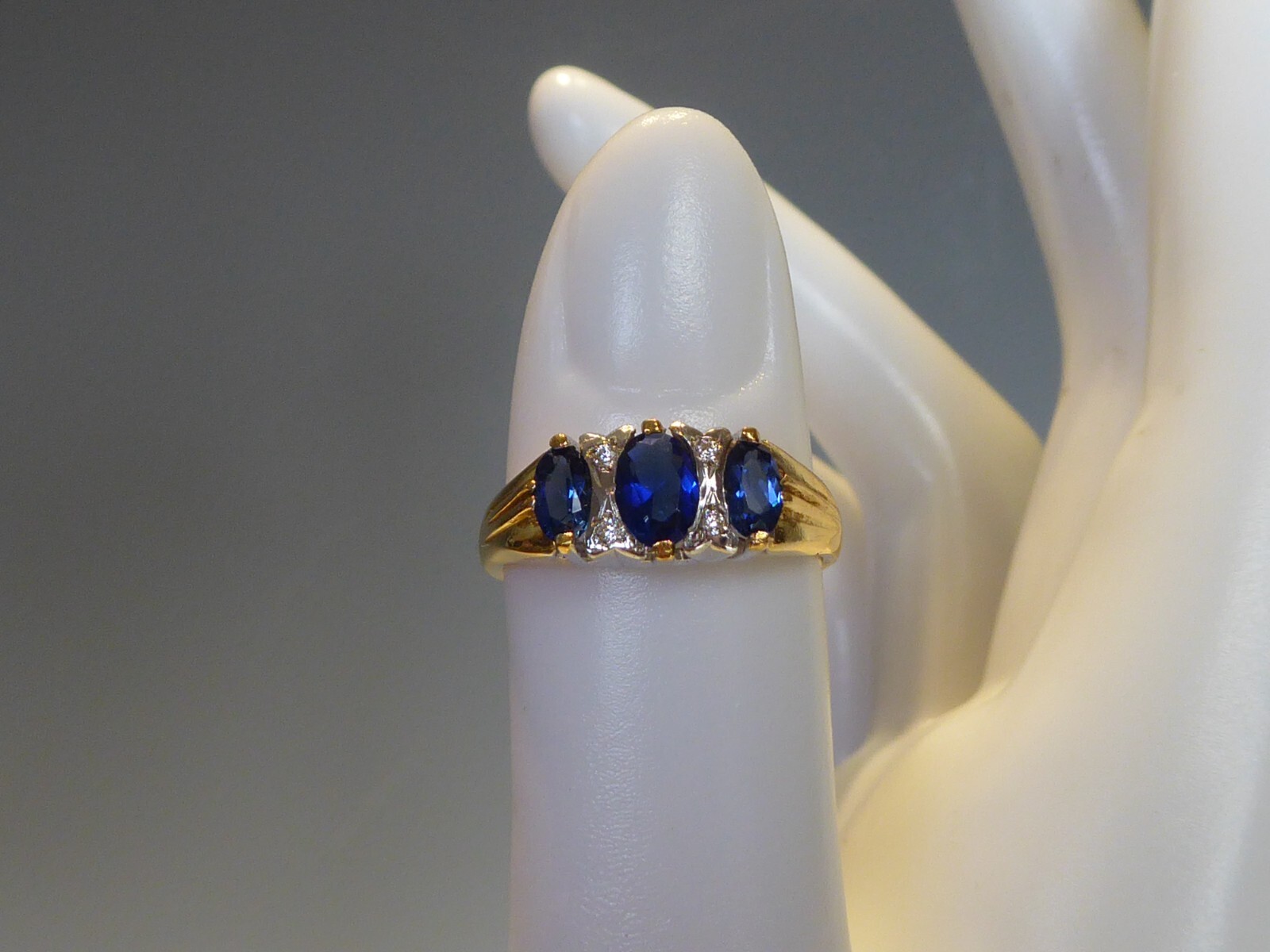 Solid Silver Vermeil Victorian Style Ring - image 4