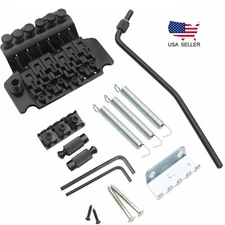 Black Floyd Rose Double Locking Tremolo System Bridge for Electric Guitar Parts