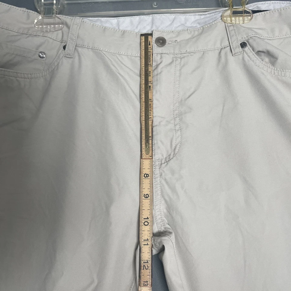Pantalones rectos para hombre Claiborne Khakis talla 40 x 30 (40 x 28) beige 100 % algodón Foto 3 de 4