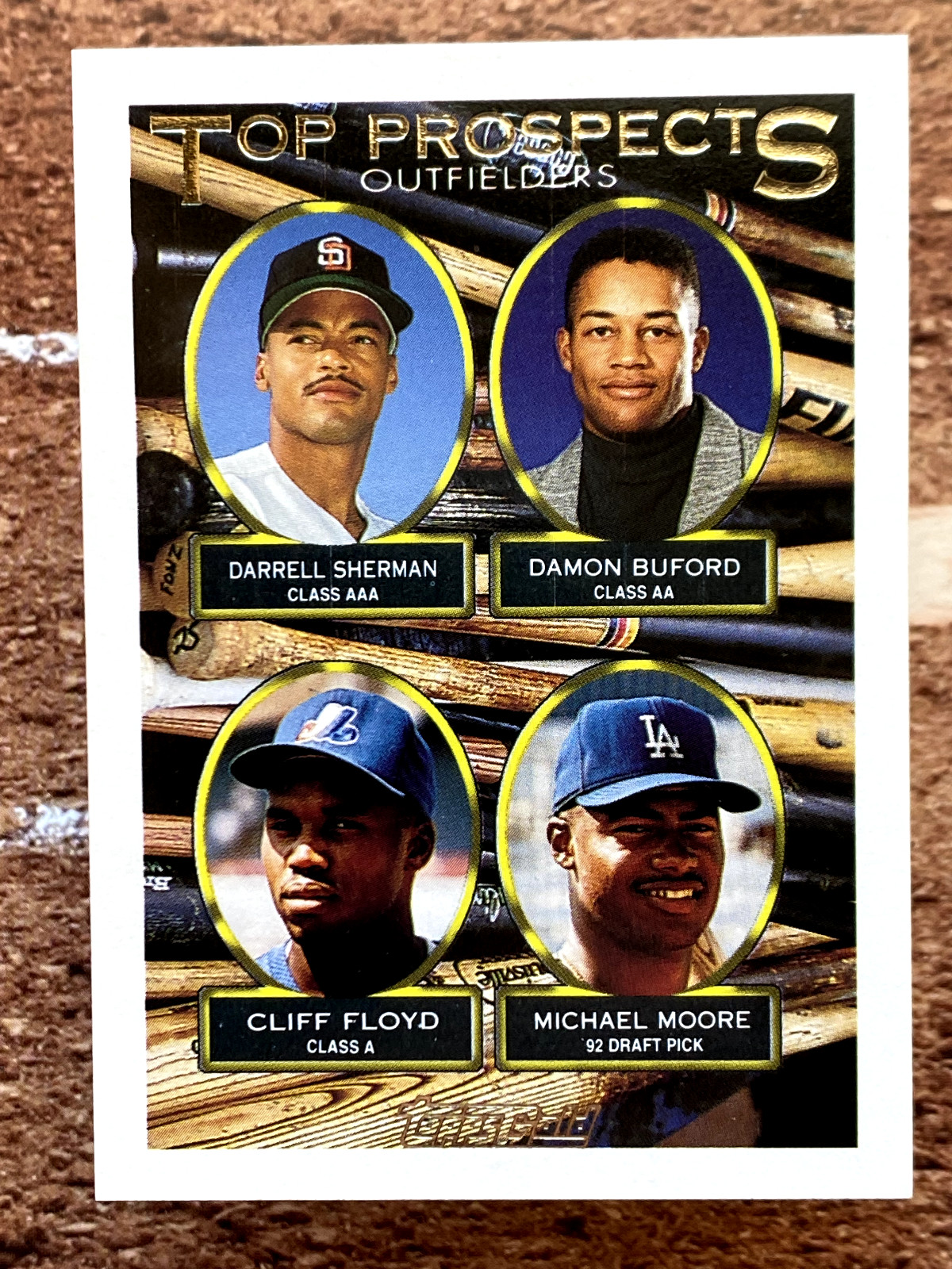 1993 Topps Gold Darrell Sherman Damon Buford Cliff Floyd Michael Moore #576