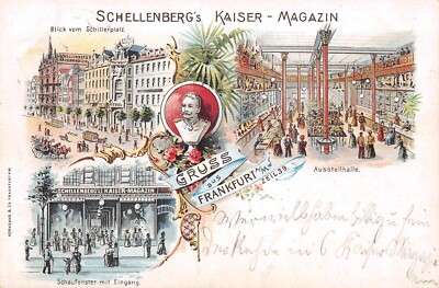 FRANKFURT, HESSE, GERMANY ~ SCHELLENBERG KAISER MAGAZIN, GRUSS AUS VIEW, 1899RPO