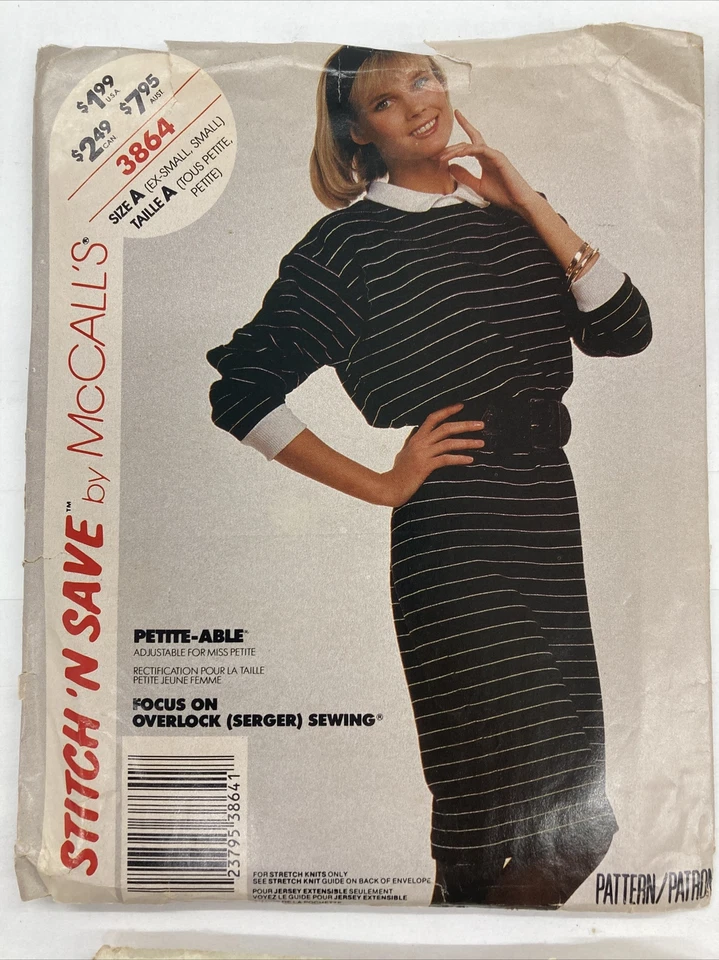 Vintage 80s Uncut Factory Folded Lot Of 4 Patterns Size 6 8 10 12 C19D - Image 2 of 4